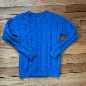 Vintage Blue Cable Knit Sweater